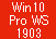 Win 10 Pro 64 for WS Ver1903